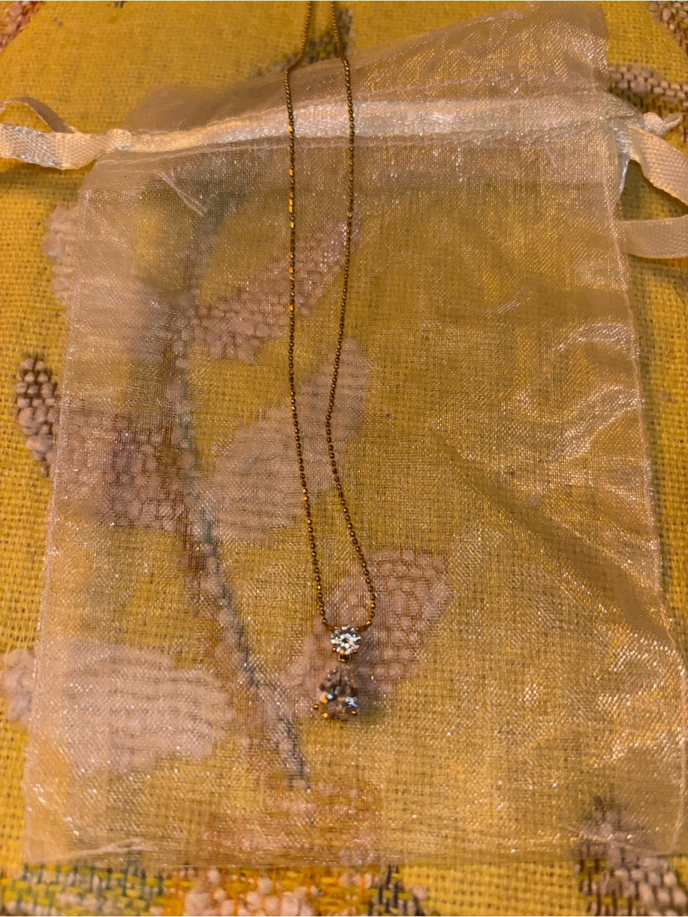 NADRI Gold Crystal Pendant Necklace